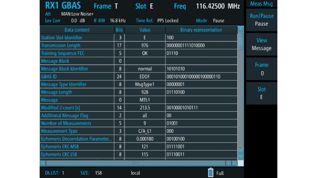 第 1 类消息 (mt1) 数据内容