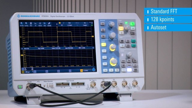 rtb2000 - video fft frequency analysis mode