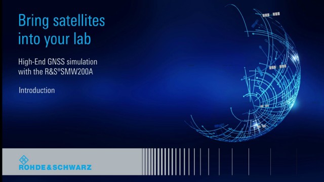high-end gnss simulation with the r&s®smw200a